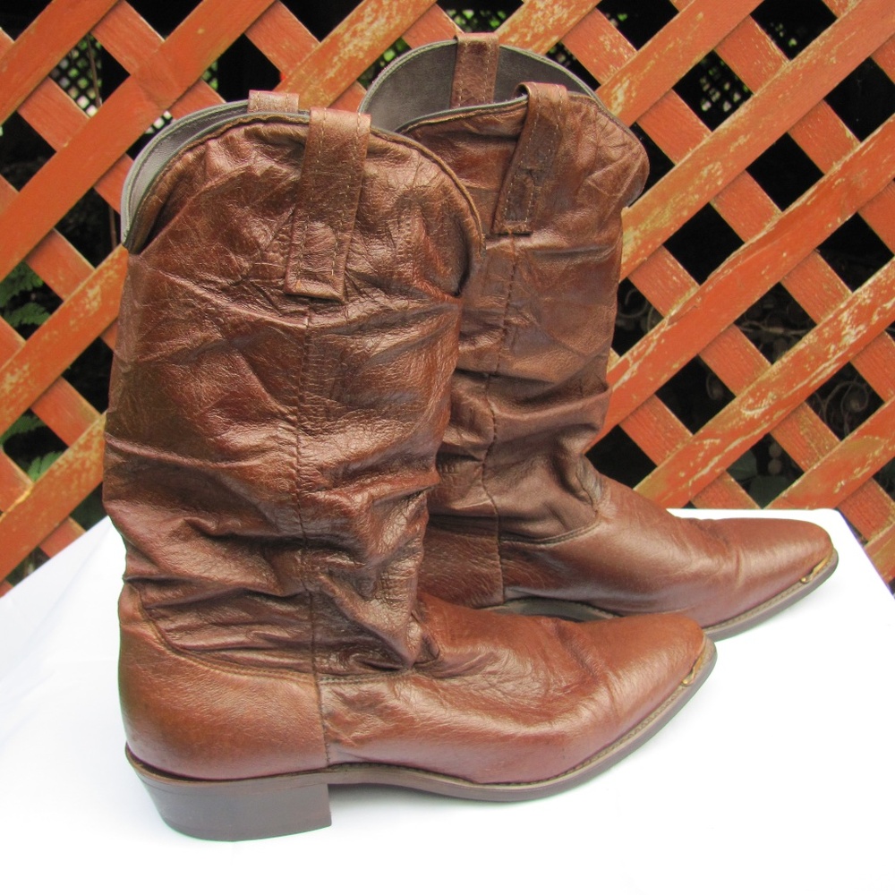 Dingo 90's Slouch Cowboy Boots, Brown, Mens, Size 10.5 D